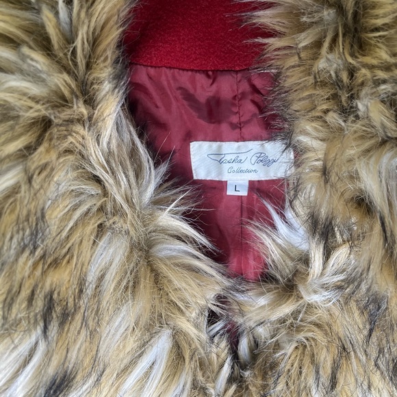 Tasha Polizzi Aztec penny lane afghan blanket jacket coat fur medium - Picture 3 of 7